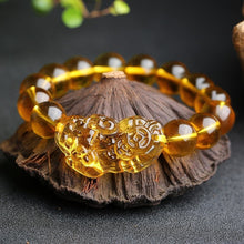 โหลดรูปภาพลงในเครื่องมือใช้ดูของ Gallery Chinese Charm Feng Shui Pi Yao Bracelet, 12Mm Beaded Jewelry, Cultural Keepsake