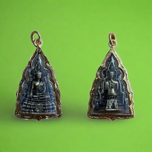 โหลดรูปภาพลงในเครื่องมือใช้ดูของ Gallery Thai Amulet With Micron Gold Frame, Wat Ceremony Edition, Cultural Keepsake
