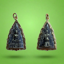 โหลดรูปภาพลงในเครื่องมือใช้ดูของ Gallery Thai Amulet With Micron Gold Frame, Wat Ceremony Edition, Cultural Keepsake
