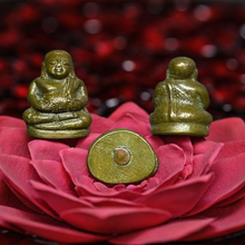 โหลดรูปภาพลงในเครื่องมือใช้ดูของ Gallery Thai Amulet With Plump Buddha Figure, Cultural Keepsake, Wat Ceremony Edition