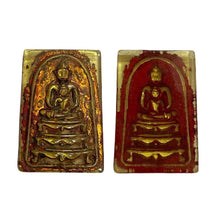 โหลดรูปภาพลงในเครื่องมือใช้ดูของ Gallery Thai Amulet Somdej Style with Gold Finish, Wat Ceremony Edition, Cultural Keepsa