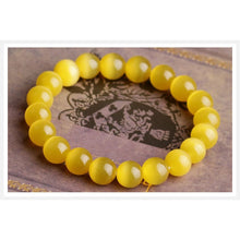 โหลดรูปภาพลงในเครื่องมือใช้ดูของ Gallery Cat Eye Natural Stone Beaded Stretch Bracelet For Men And Women Jewelry