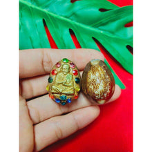 โหลดรูปภาพลงในเครื่องมือใช้ดูของ Gallery Thai Amulet Somdej Style by Buddhist Monk from Wat Phra Kaew with Gemstones
Th