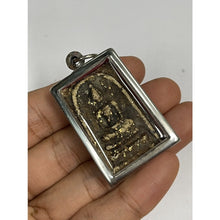 โหลดรูปภาพลงในเครื่องมือใช้ดูของ Gallery Thai Amulet Somdej Style Buddhist Monk Wat Rakhang Framed Collectibl