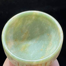 โหลดรูปภาพลงในเครื่องมือใช้ดูของ Gallery Carved Jade Mini Cup, Ancient Architectural Art Style, Thai Collectible Piece