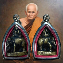 โหลดรูปภาพลงในเครื่องมือใช้ดูของ Gallery Thai Amulet Buddhist Monk Sitting On Elephant Wat Bang Lai Tai Colle