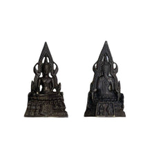 โหลดรูปภาพลงในเครื่องมือใช้ดูของ Gallery Thai Amulet In Blackened Brass, 2.8-3Cm, Wat Ceremony Edition, Cultural Keepsake