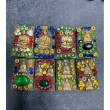 โหลดรูปภาพลงในเครื่องมือใช้ดูของ Gallery Thai Amulet Somdej Style Glass With Gemstones Wat Wang Na Random Selection
