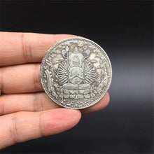 โหลดรูปภาพลงในเครื่องมือใช้ดูของ Gallery Ancient Thai Amulet Coin Collection Guanyin Heart Sutra Statue Cultural Keepsake