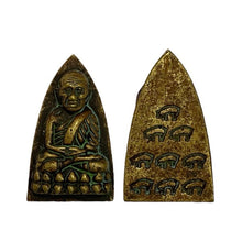 โหลดรูปภาพลงในเครื่องมือใช้ดูของ Gallery Thai Amulet Coin Buddhist Monk Wat Chang Hai Patani Brass Metal Coll