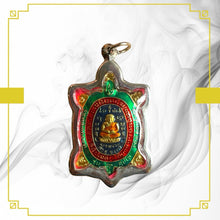 โหลดรูปภาพลงในเครื่องมือใช้ดูของ Gallery Thai Amulet Coin Buddhist Monk Wat Rai Tang Thong Brass Enamel Penda