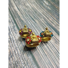 โหลดรูปภาพลงในเครื่องมือใช้ดูของ Gallery Bone Fish Ring with Gemstones Inspired by Thai Amulet Design 
Bone Fish Ring wi
