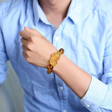 โหลดรูปภาพลงในเครื่องมือใช้ดูของ Gallery Chinese Charm Feng Shui Pi Yao Bracelet, 12Mm Beaded Jewelry, Cultural Keepsake
