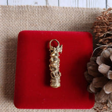 โหลดรูปภาพลงในเครื่องมือใช้ดูของ Gallery Naga Mercury Amulet in Antique Brass - Thai Buddhist Collectible Amulet 
Naga M
