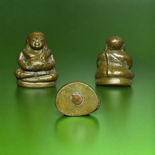 โหลดรูปภาพลงในเครื่องมือใช้ดูของ Gallery Thai Amulet With Plump Buddha Figure, Cultural Keepsake, Wat Ceremony Edition
