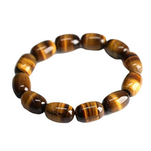 โหลดรูปภาพลงในเครื่องมือใช้ดูของ Gallery Men's Bracelet with Tigers Eye Stone Beads - Thai Buddhist Collectible Amulet 

