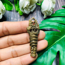 โหลดรูปภาพลงในเครื่องมือใช้ดูของ Gallery Naga Kiew Takrud Thai Amulet In Antique Brass, Wat Ceremony Edition 
Naga Kiew
