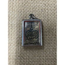 โหลดรูปภาพลงในเครื่องมือใช้ดูของ Gallery Antique Amulet Coin Of Buddhist Monk Deem, Square Peacock Style, 2482, Stainless
