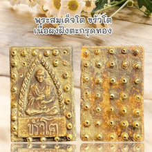 โหลดรูปภาพลงในเครื่องมือใช้ดูของ Gallery Thai Amulet Somdej Style Buddhist Monk Gold Takrud Edition 
Thai Am
