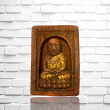โหลดรูปภาพลงในเครื่องมือใช้ดูของ Gallery Thai Amulet In Wooden Matchbox Buddhist Monk 2408, Cultural Keepsake
