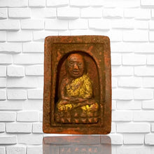 โหลดรูปภาพลงในเครื่องมือใช้ดูของ Gallery Thai Amulet In Wooden Matchbox Buddhist Monk 2408, Cultural Keepsake
