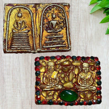 โหลดรูปภาพลงในเครื่องมือใช้ดูของ Gallery Thai Amulet Somdej Style Twin From Wat Wang Na With Gemstone Accents 
Thai Amul
