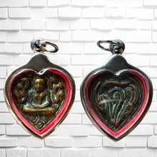 โหลดรูปภาพลงในเครื่องมือใช้ดูของ Gallery Thai Amulet Coin Bodhi Leaf Style Buddhist Monk Wat Bang Klan Stainl
