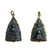 โหลดรูปภาพลงในเครื่องมือใช้ดูของ Gallery Thai Amulet With Micron Gold Frame, Wat Ceremony Edition, Cultural Keepsake
