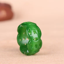 โหลดรูปภาพลงในเครื่องมือใช้ดูของ Gallery 100% Natural Green Jade Carved Ring For Men, Certified Jadeite Gift For Mom
