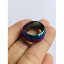 โหลดรูปภาพลงในเครื่องมือใช้ดูของ Gallery Black Iron Flow Ring, 7-Color Magnetic Style, Size 7, Thai Amulet Collectible
