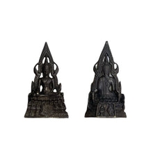 โหลดรูปภาพลงในเครื่องมือใช้ดูของ Gallery Thai Amulet In Blackened Brass, 2.8-3Cm, Wat Ceremony Edition, Cultural Keepsake

